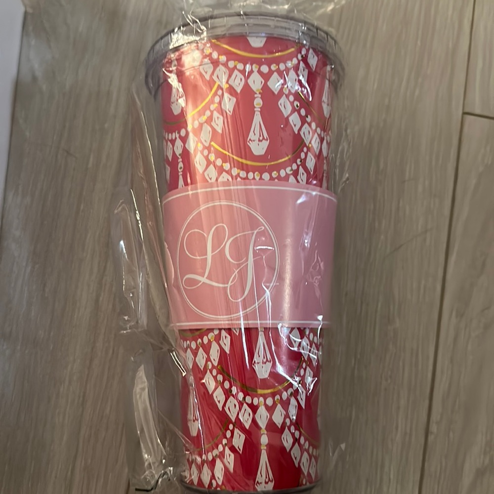NWT Lauren James limited edition cup with straw